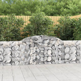 VidaXL Gabionen 3 Stück gebogen 300x30x80 100 cm verzinktes Eisen