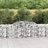 VidaXL Gabionen 4 Stück gebogen 300x30x80 100 cm verzinktes Eisen
