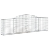 VidaXL Gabionen 9 Stück gebogen 300x30x80 100 cm verzinktes Eisen