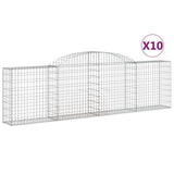 VidaXL Gabionen 10 Stück gebogen 300x30x80 100 cm Eisen