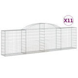 VidaXL Gabionen 11 Stk. gebogen 300x30x80 100 cm Eisen