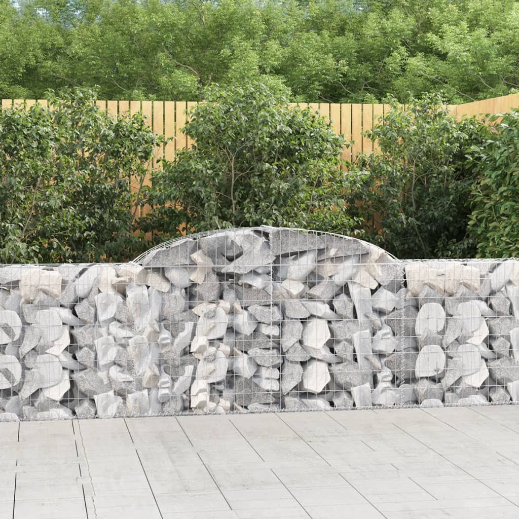 VidaXL Gabionen 11 Stk. gebogen 300x30x80 100 cm Eisen