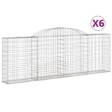 VidaXL Gabionen 6 Stück gebogen 300x30x100 120 cm Eisen