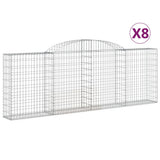 VidaXL Gabionen 8 Stück gebogen 300x30x100 120 cm Eisen