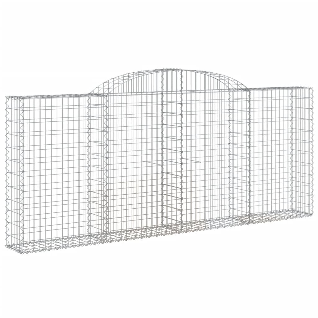 VidaXL Gabionen 5 Stück gebogen 300x30x120 140 cm Eisen