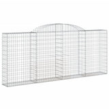 VidaXL Gabionen 5 Stück gebogen 300x30x120 140 cm Eisen