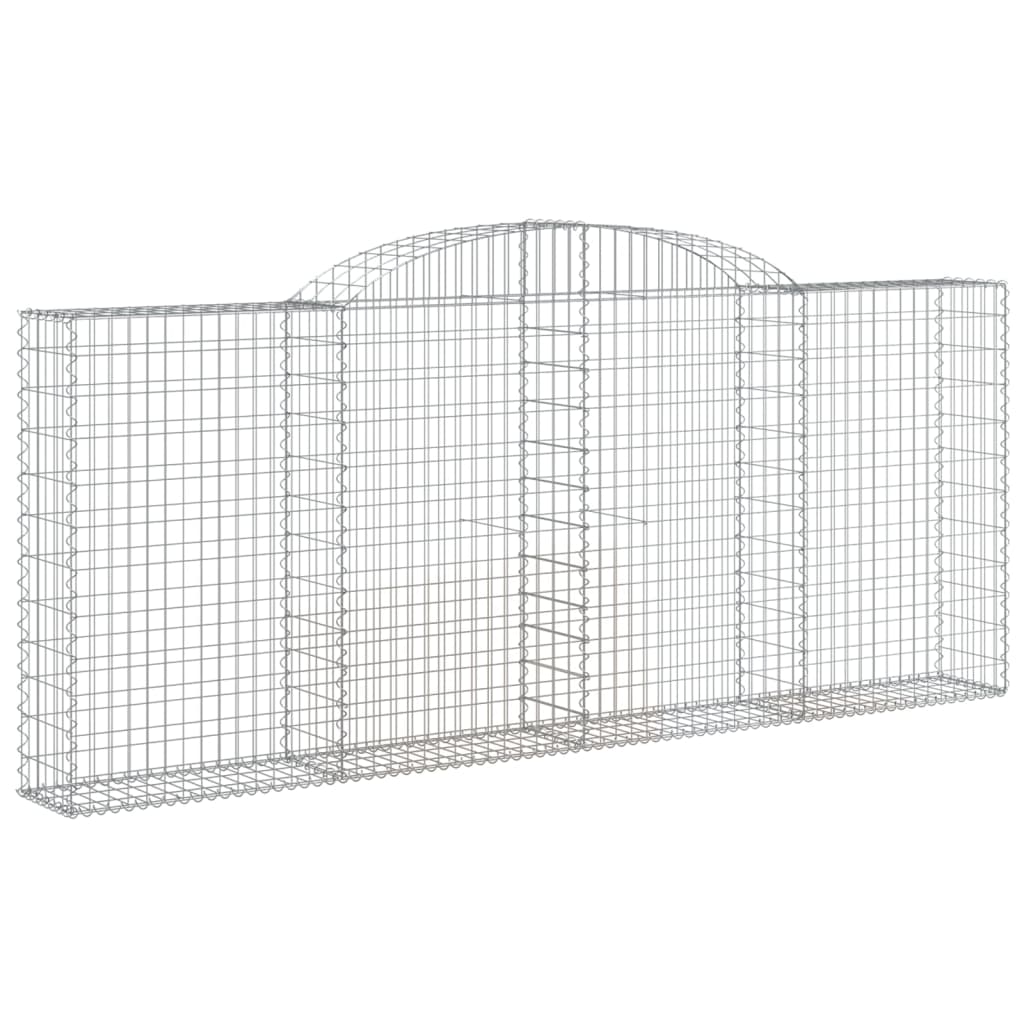 VidaXL Gabionen 6 Stück gebogen 300x30x120 140 cm Eisen