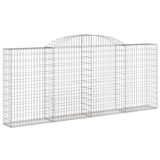 VidaXL Gabionen 6 Stück gebogen 300x30x120 140 cm Eisen