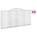 VidaXL Gabionen 6 Stück gebogen 300x30x140 160 cm Eisen