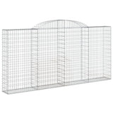 VidaXL Gabionen 8 Stück gebogen 300x30x140 160 cm Eisen