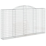 VidaXL Gabionen 2 Stück gebogen 300x30x160 180 cm Eisen