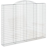 VidaXL Gabionen 2 Stück gebogen 300x30x220 240 cm Eisen