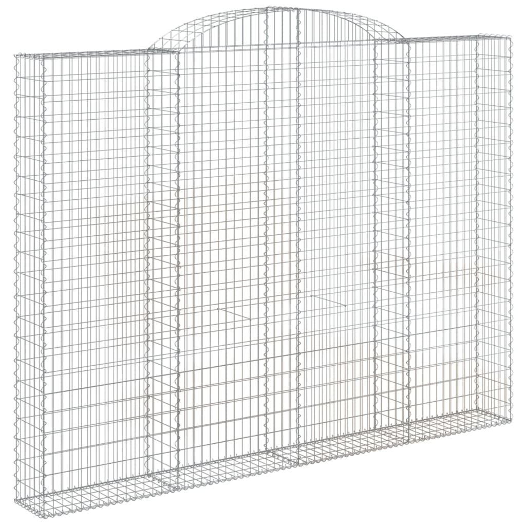 VidaXL Gabionen 3 Stück gebogen 300x30x220 240 cm Eisen
