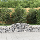 VidaXL Gabionen 3 Stück gebogen 300x50x40 60 cm verzinktes Eisen