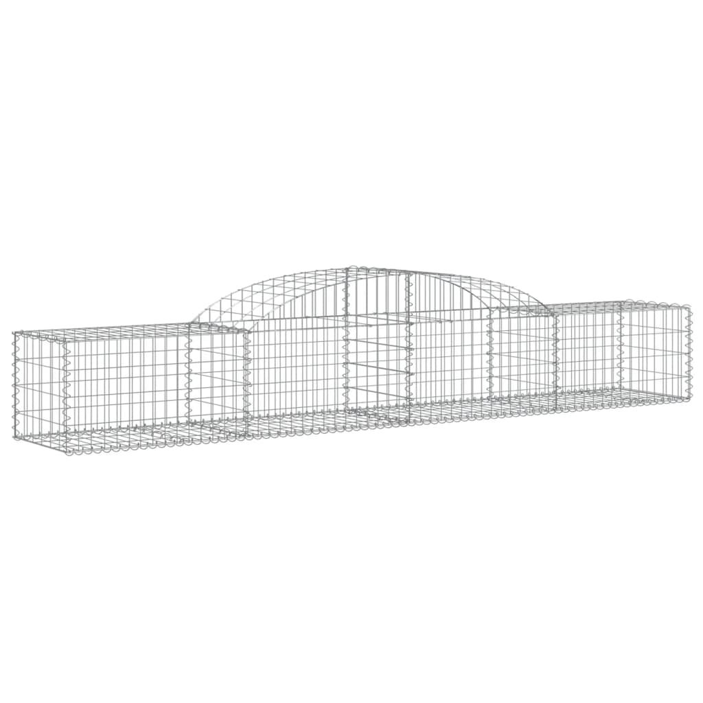 VidaXL Gabionen 4 Stück gebogen 300x50x40 60 cm verzinktes Eisen