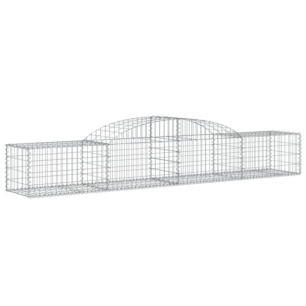 VidaXL Gabionen 6 Stück gebogen 300x50x40 60 cm verzinktes Eisen