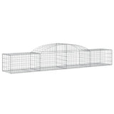 VidaXL Gabionen 8 Stück gebogen 300x50x40 60 cm verzinktes Eisen
