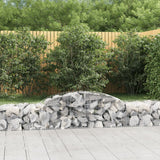 VidaXL Gabionen 8 Stück gebogen 300x50x40 60 cm verzinktes Eisen