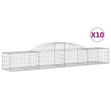 VidaXL Gabionen 10 Stück gebogen 300x50x40 60 cm verzinktes Eisen