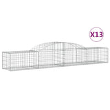 VidaXL Gabionen 13 Stück gebogen 300x50x40 60 cm verzinktes Eisen