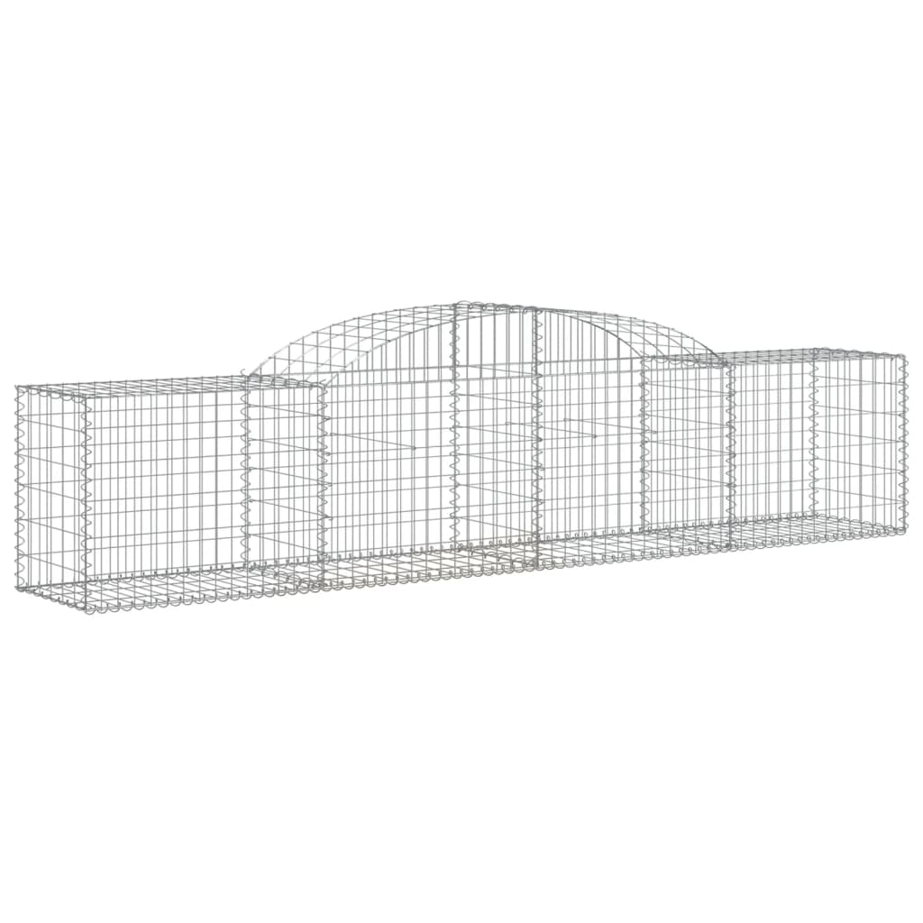 VidaXL Gabionen 3 Stück gebogen 300x50x60 80 cm verzinktes Eisen