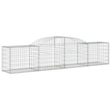 VidaXL Gabionen 3 Stück gebogen 300x50x60 80 cm verzinktes Eisen