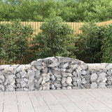 VidaXL Gabionen 3 Stück gebogen 300x50x60 80 cm verzinktes Eisen