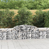 VidaXL Gabionen 4 Stück gebogen 300x50x60 80 cm verzinktes Eisen