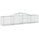 VidaXL Gabionen 5 Stück gebogen 300x50x60 80 cm verzinktes Eisen