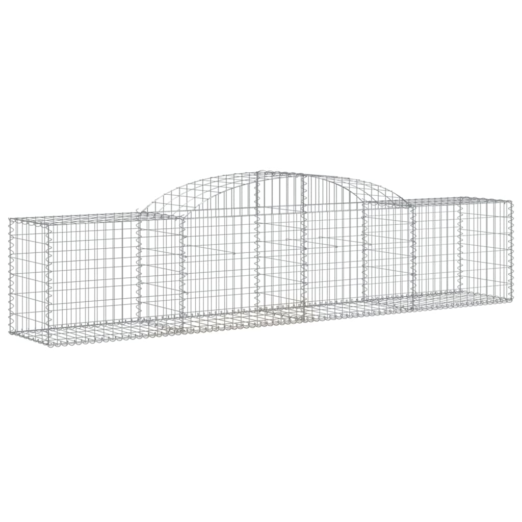 VidaXL Gabionen 8 Stück gebogen 300x50x60 80 cm verzinktes Eisen