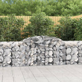 VidaXL Gabionen 5 Stück gebogen 300x50x80 100 cm verzinktes Eisen
