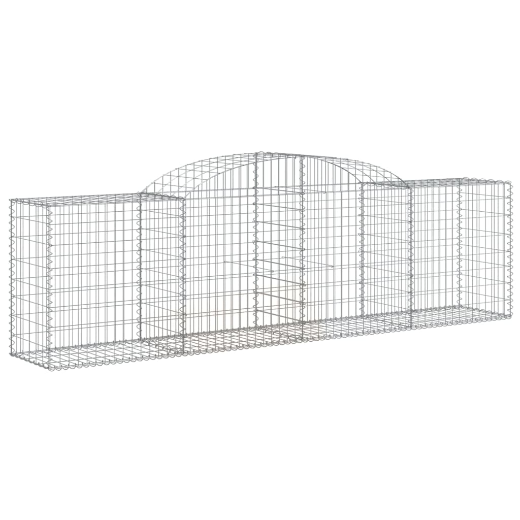 VidaXL Gabionen 8 Stück gebogen 300x50x80 100 cm verzinktes Eisen