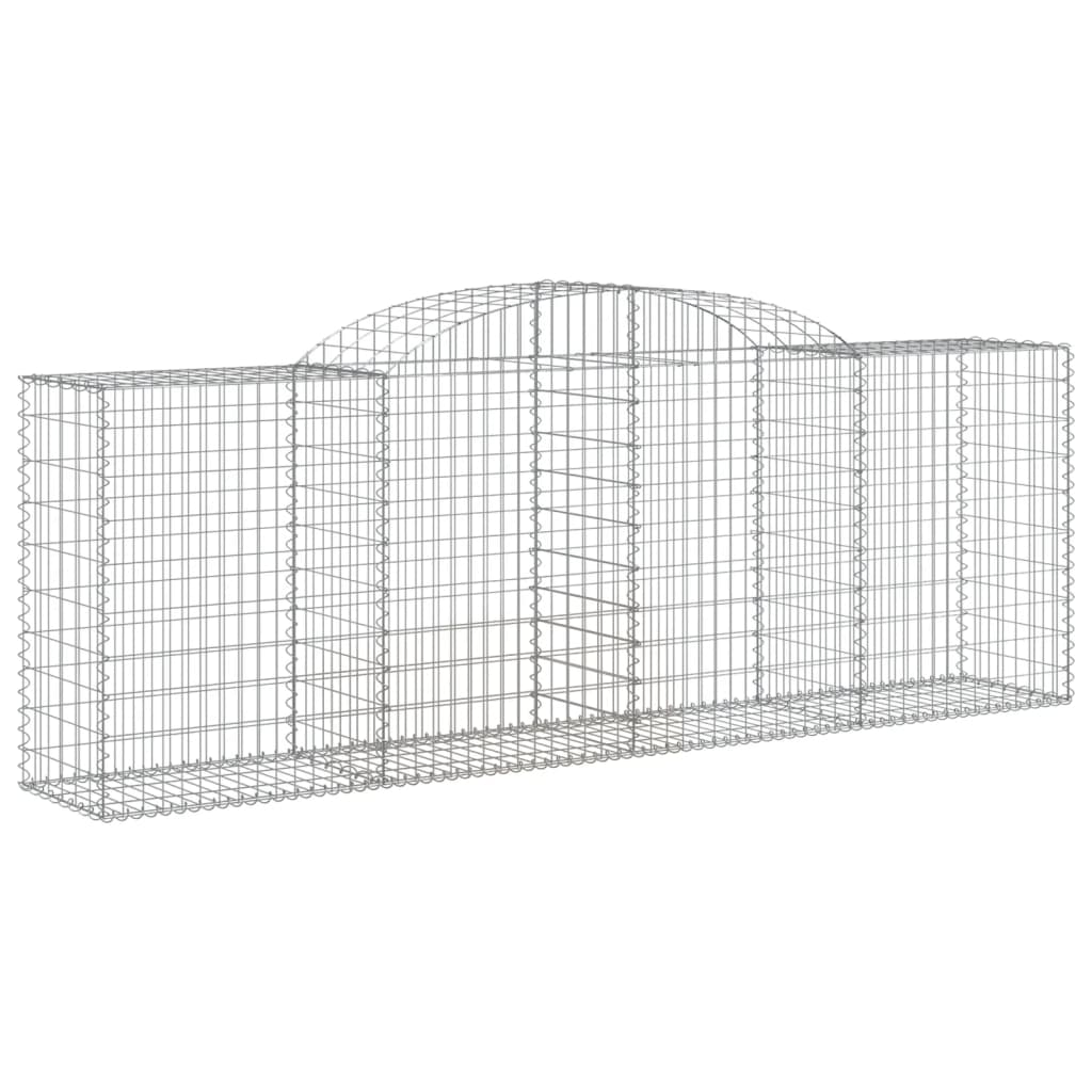 VidaXL Gabionen 8 Stück gebogen 300x50x100 120 cm Eisen