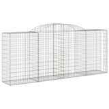 VidaXL Gabionen 8 Stück gebogen 300x50x120 140 cm Eisen