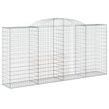 VidaXL Gabionen 2 Stück gebogen 300x50x140 160 cm Eisen