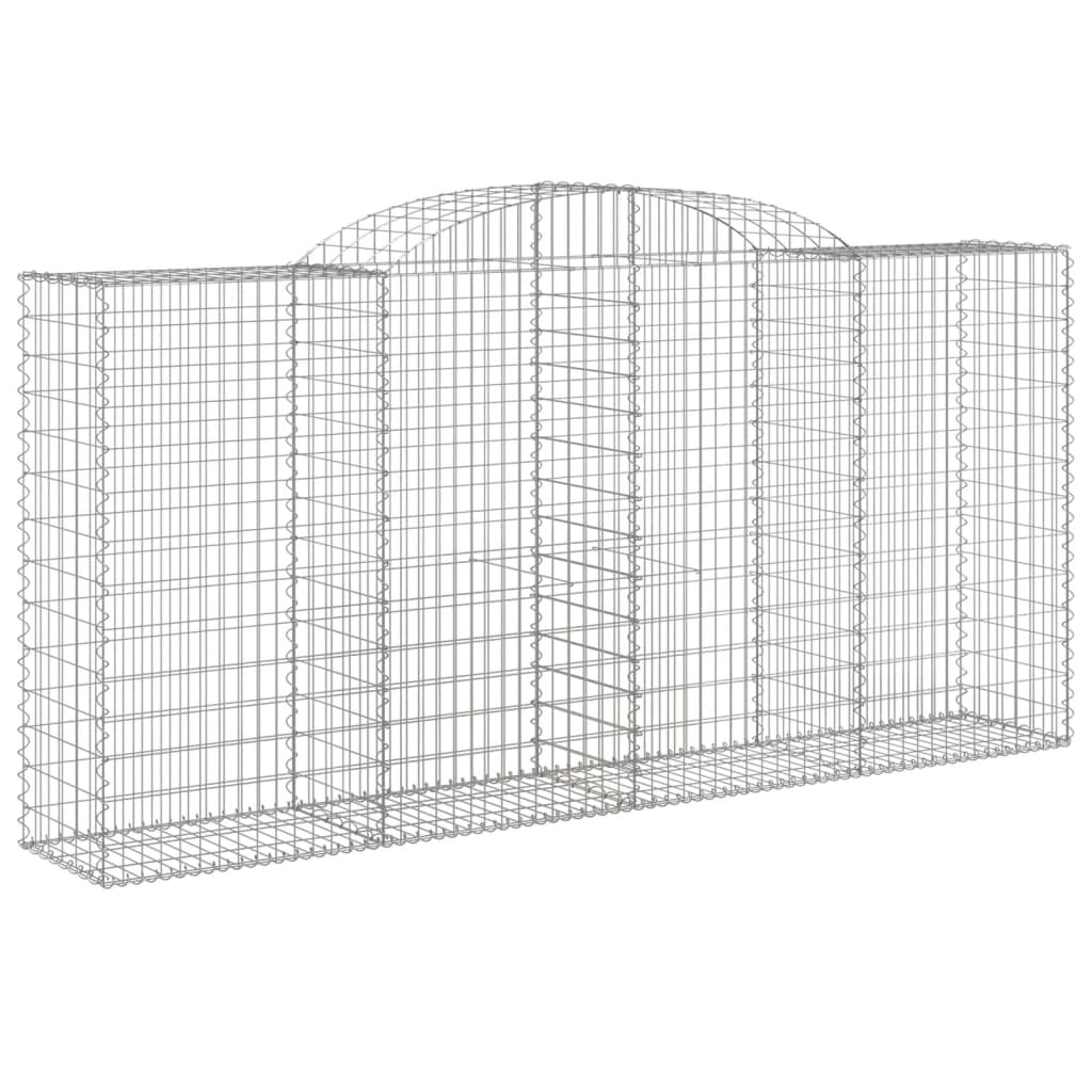 VidaXL Gabionen 7 Stk. gebogen 300x50x140 160 cm Eisen