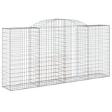 VidaXL Gabionen 7 Stk. gebogen 300x50x140 160 cm Eisen