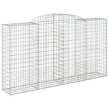 VidaXL Gabionen 2 Stück gebogen 300x50x160 180 cm Eisen