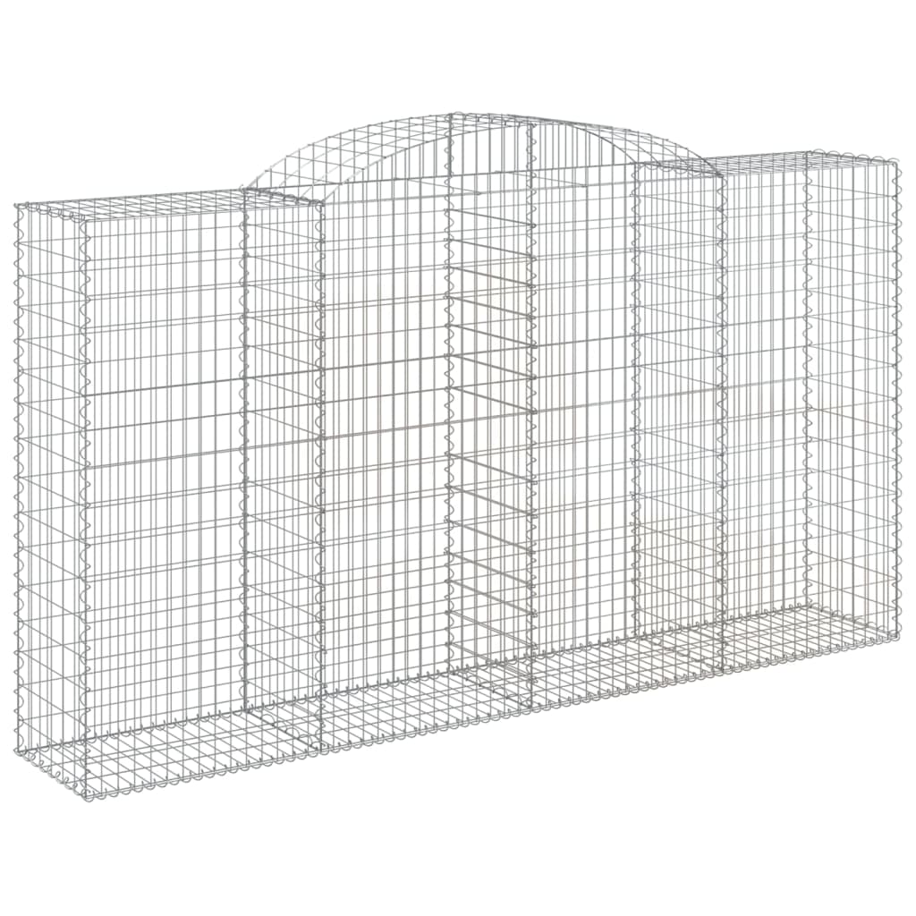 VidaXL Gabionen 3 Stück gebogen 300x50x160 180 cm Eisen