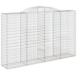 VidaXL Gabionen 2 Stück gebogen 300x50x180 200 cm Eisen