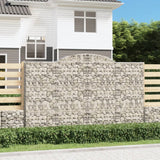 VidaXL Gabionen 2 Stück gebogen 300x50x180 200 cm Eisen