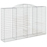VidaXL Gabionen 3 Stück gebogen 300x50x180 200 cm Eisen