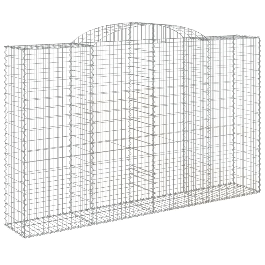 VidaXL Gabionen 6 Stück gebogen 300x50x180 200 cm Eisen