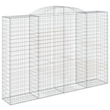 VidaXL Gabionen 4 Stück gebogen 300x50x200 220 cm Eisen
