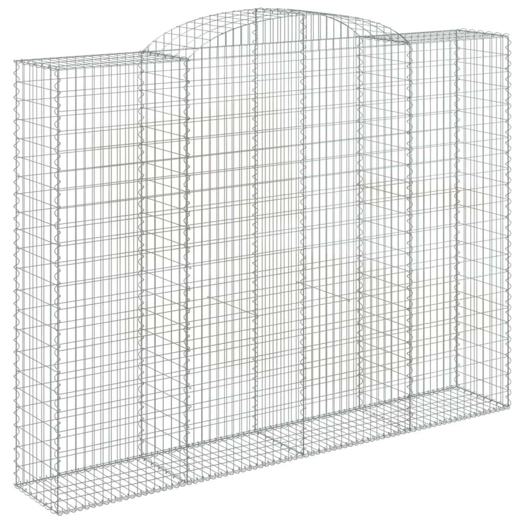 VidaXL Gabionen 2 Stück gebogen 300x50x220 240 cm Eisen