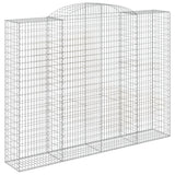 VidaXL Gabionen 2 Stück gebogen 300x50x220 240 cm Eisen