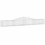 VidaXL Gabionen 2 Stück gebogen 400x30x40 60 cm Eisen