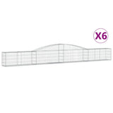 VidaXL Gabionen 6 Stück gebogen 400x30x40 60 cm Eisen