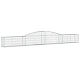 VidaXL Gabionen 6 Stück gebogen 400x30x40 60 cm Eisen