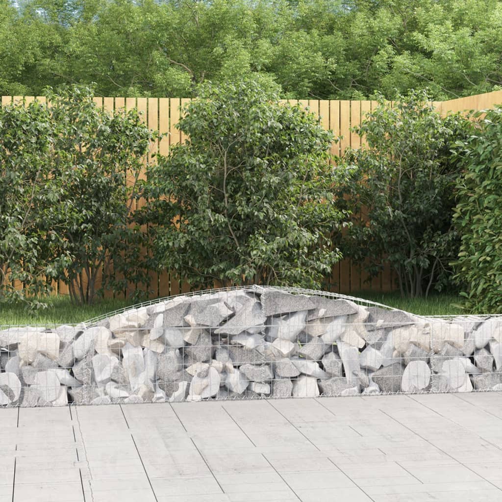 VidaXL Gabionen 6 Stück gebogen 400x30x40 60 cm Eisen